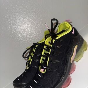 Nike Black Sneakers with Neon and Pink Accents
